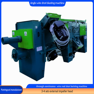 37/30/22 Kw/piece Blast Wheel Power Single Strand Online Wire Rod Shot Blasting Machine (Machina de inyección de energía de una sola hebra en línea)