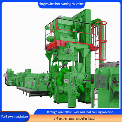 37/30/22 Kw/piece Blast Wheel Power Single Strand Online Wire Rod Shot Blasting Machine (Machina de inyección de energía de una sola hebra en línea)