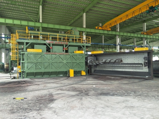 PMW5300 Puerta giratoria de alambre rodado de explosión de arena de la máquina de explosión de equipos 16.8x12.4x5.8m