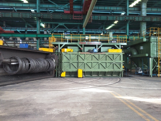 PMW5300 Puerta giratoria de alambre rodado de explosión de arena de la máquina de explosión de equipos 16.8x12.4x5.8m