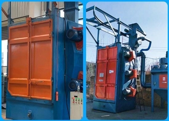 Máquina de inyección por disparo a prueba de corrosión de tipo gancho para forjar piezas y piezas de fundición pequeñas
