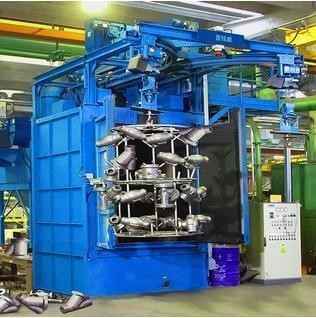 Máquina de transmisión continua a través de una cadena de transporte aéreo para objetos pequeños