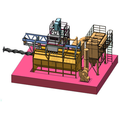 Máquina de inyección de gases de escape con mandril retráctil de posición única