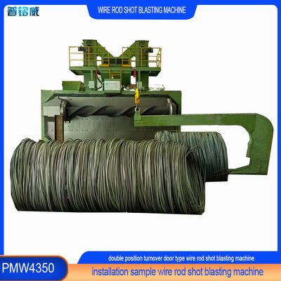 Alta limpieza de doble posición Puerta oscilante Tipo de alambre Rod bobina de tiro de la máquina de estallido PMW4350