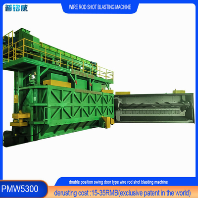 Derusting de superficie de alambre Pumingwei 3D ruedas de explosión diseño máquina de explosión automática de tiro