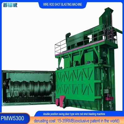 30kw/Set Blast Wheel Power Wire Rod Coil Shot Blasting Machine para el desbaste de la superficie del alambre