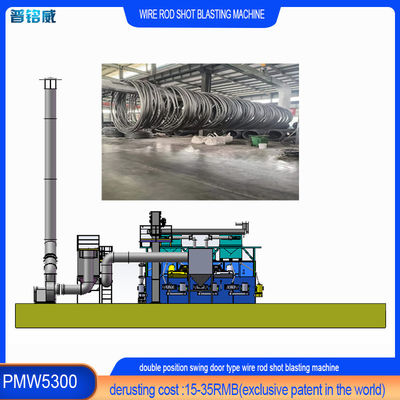 Máquina de explosión de tiro con bobina de alambre PMW5300 de alta limpieza y resistencia al envejecimiento perfecta