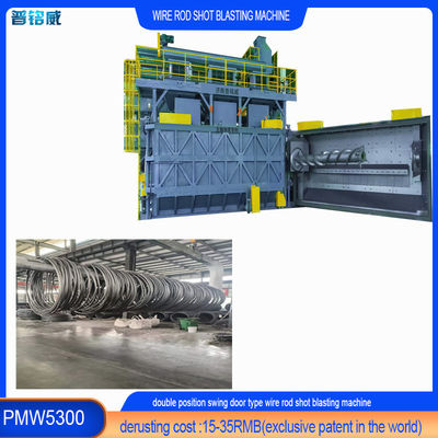 5300 Cámara de color azul Concha de alambre de rodillo de bobina de la máquina de explosión de tiro para pérdida de alambre 0,2-0,3%