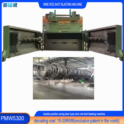 Máquina de limpieza de alambre de alta limpieza con rodillo de bobina de disparo en cámara de color verde