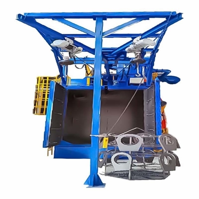 Máquina de soplado de tiro de acero de suspensión de espín super resistente al desgaste con PLC 4470*3315*5365mm
