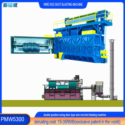 30kw/conjunto cabeza del impulsor de la máquina de limpieza de la cuerda del alambre de la cuerda del alambre de la cuerda del tiro de la explosión para dos puertas