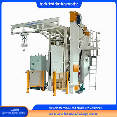 No Pit Green Automático Spinner Hanger Shot Blasting Machine con abrasivo de gancho de rastreo