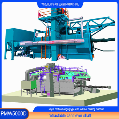 30kw/Set de rueda de explosión de energía de alambre rodada máquina de explosión para obtener resultados óptimos de limpieza