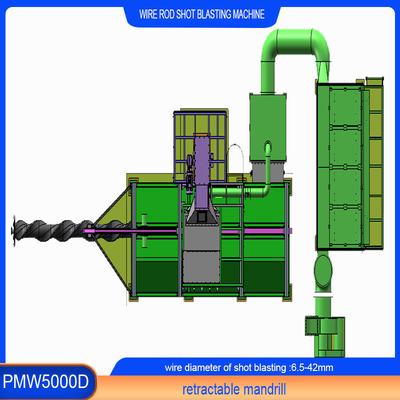 PMW5000D Máquina automática de sistema de reventado de tornillo retráctil mandril de alambre de rodilla de bobina de tiro
