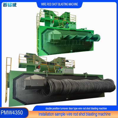3-6 bobinas por hora Eficiencia de producción Descaling Shot Blasting Machine para alambre