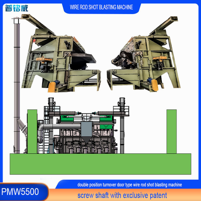 Acero PMW5500 puerta oscilante alambre rod bobina máquina de inyección de explosión con características personalizadas