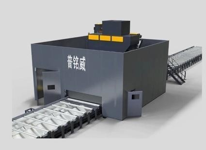 Acero carbono Q6930g transportador de rollo máquina de estallido de tiro para estructuras de acero uno