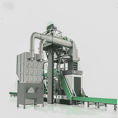 Máquina de inyección de gases de escape con rueda de inyección centrífuga de voladizo