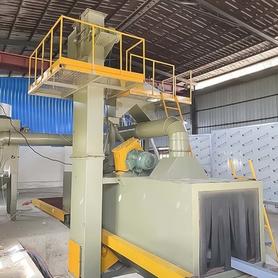 Máquina de soplado de tiro de transportador de rodillos para pieza de trabajo ancho 1500mm Opción personalizable