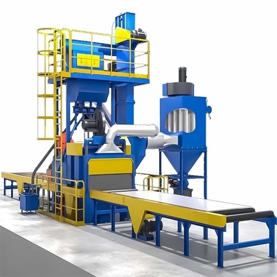 4 * 11kw cabeza de impulsor de potencia de abrasivo para láminas metálicas en el diseño de transportadores de rodillos
