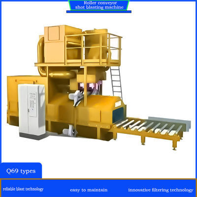 Máquina de limpieza de rodillos de transporte de rodillos de explosión múltiple de Pumingwei