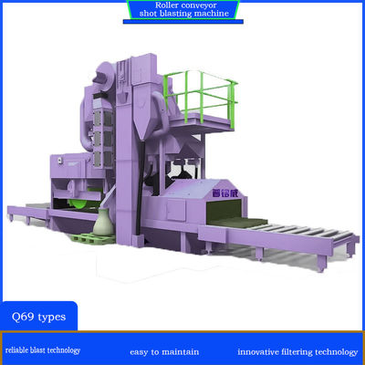 Máquina para la limpieza y descarga sin polvo con transportador de rodillos