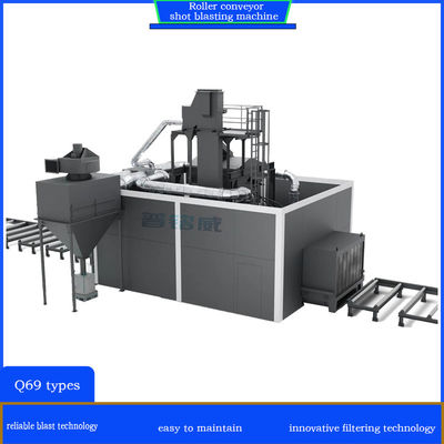 Máquina de soplado por disparo de transporte de rodillos personalizada con intervalos de mantenimiento extendidos