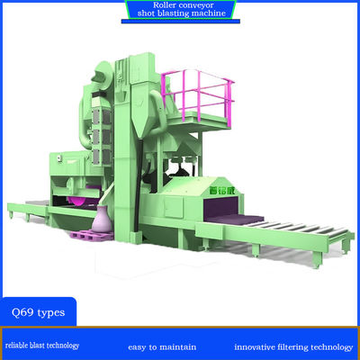 Máquina de soplado por disparo de transporte de rodillos personalizada con intervalos de mantenimiento extendidos