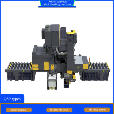 Potencia de la cabeza del impulsor 4 * 11kw transportador de rodillos máquina de reventado de tiro para la eliminación de la escala de molino