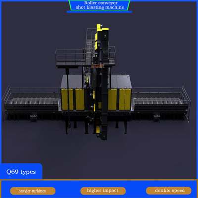 Limpieza de la superficie de la pieza de trabajo, transportador de rodillos, máquina de reventado con sistema automático de pintura