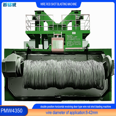 Diseño personalizado PMW4350 Máquina de reventado de tiro de alambre para productos metálicos de varilla.