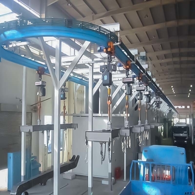 Máquina de soplado por disparo con ganchos múltiples de transporte aéreo por ferrocarril a medida