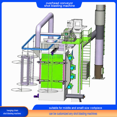 Máquina eléctrica de limpieza de colgantes de monorraíl con ganchos múltiples