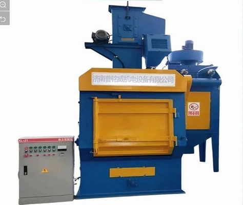 Máquina de abrasivo rotativo con cinturón de caucho para el tratamiento de superficies metálicas