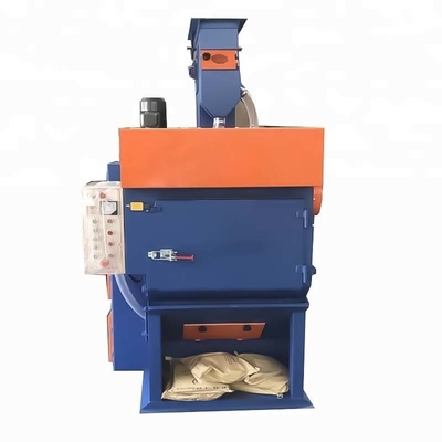 Máquina de explosión de tiros de cinturón amarillo y azul de alta eficacia para abrasivo de rastreador