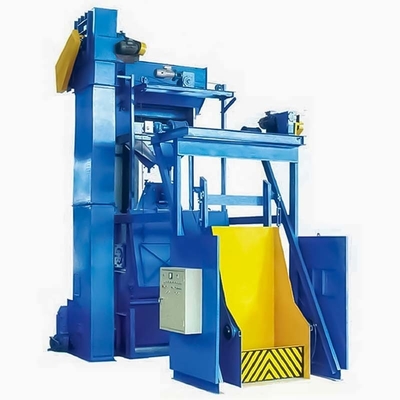 Máquina de tiro con cinturón de caucho de múltiples funciones para materiales amarillos y azules