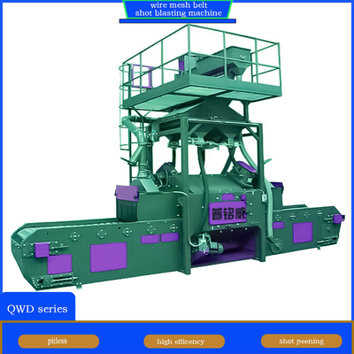 Qwd 80 Wire Mesh Shot Blaster Automatizado y diseñado eficientemente para la línea de producción