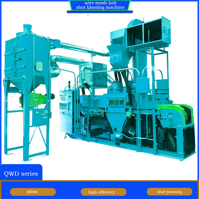 Qwd 80 Wire Mesh Shot Blaster Automatizado y diseñado eficientemente para la línea de producción
