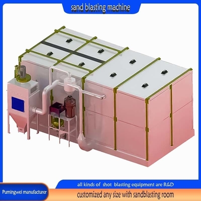 Sandblaster seco para productos grandes Diferentes colores Materiales diferentes Caseta de chorro de arena