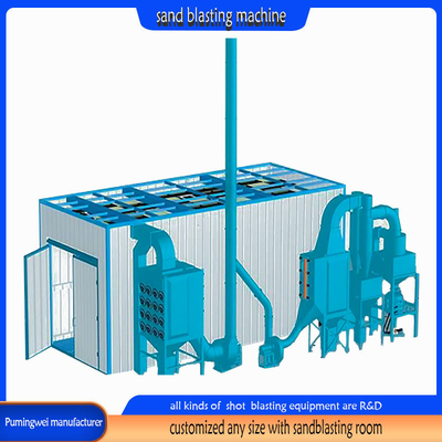 Sandblaster seco para productos grandes Diferentes colores Materiales diferentes Caseta de chorro de arena