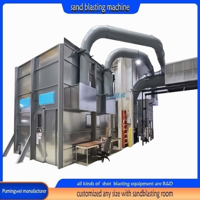 Sandblaster seco para productos grandes Diferentes colores Materiales diferentes Caseta de chorro de arena