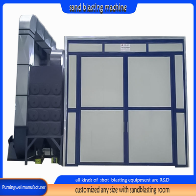 Máquina de limpieza de cabina de arena de gran tamaño de la serie PMW hecha en Pumingwei
