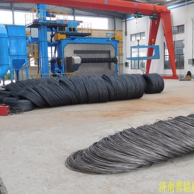 Producción de barras de alambre SA2.0-SA3.0 Indicar la limpieza Máquina de tiro con explosión de desbaste