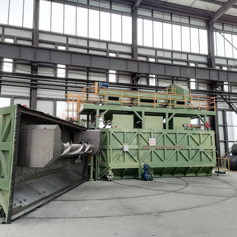 PMW5300 Puerta giratoria de alambre rodado de explosión de arena de la máquina de explosión de equipos 16.8x12.4x5.8m