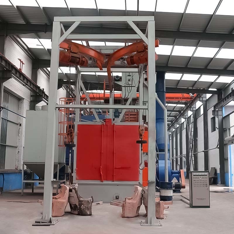 Máquina de soplado de tiro de acero de suspensión de espín super resistente al desgaste con PLC 4470*3315*5365mm