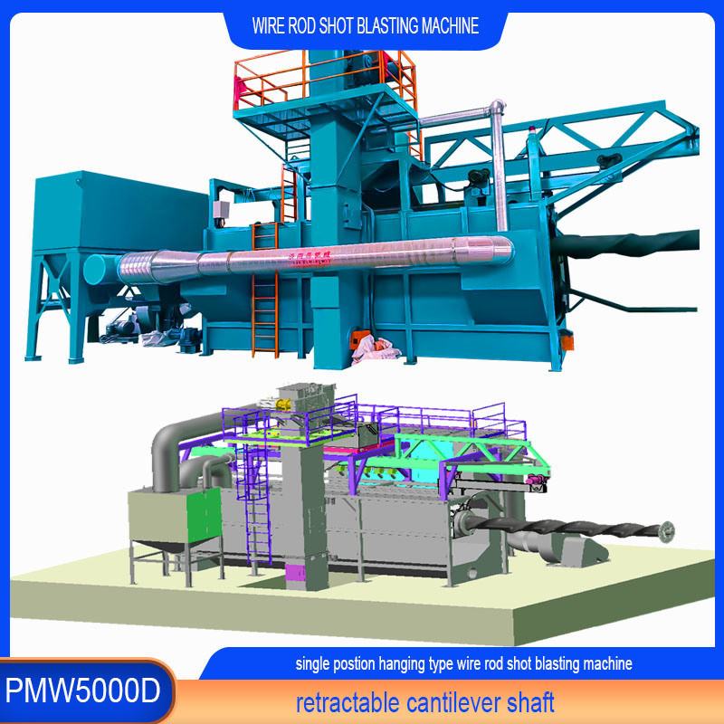 30kw/Set de rueda de explosión de energía de alambre rodada máquina de explosión para obtener resultados óptimos de limpieza