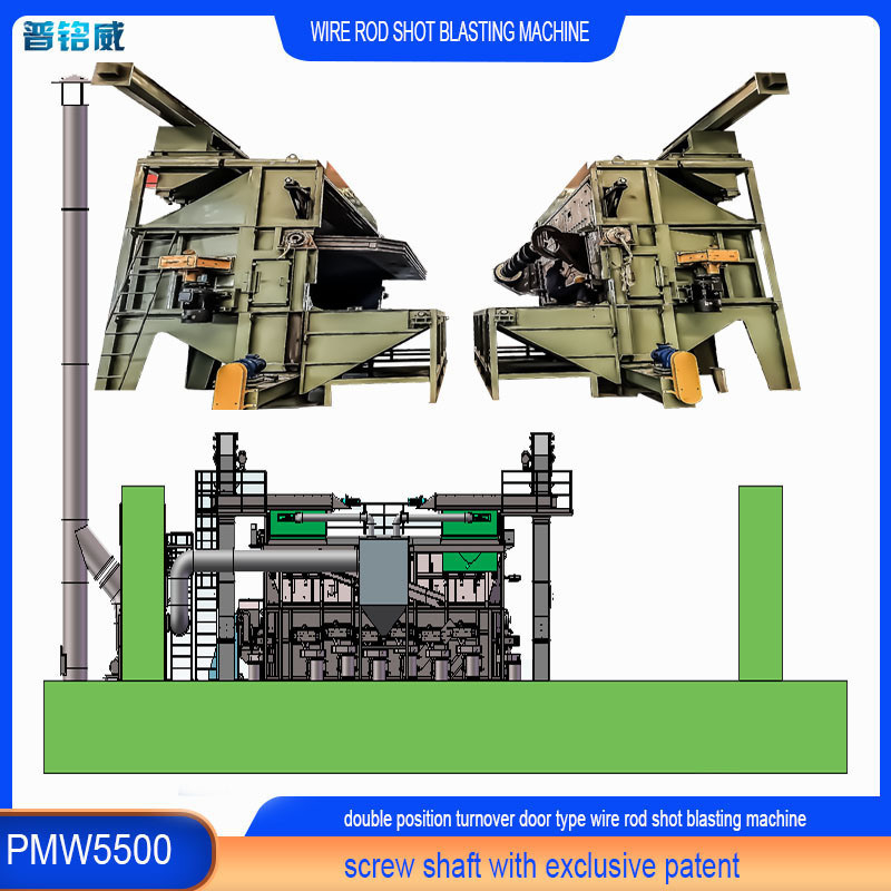 Acero PMW5500 puerta oscilante alambre rod bobina máquina de inyección de explosión con características personalizadas