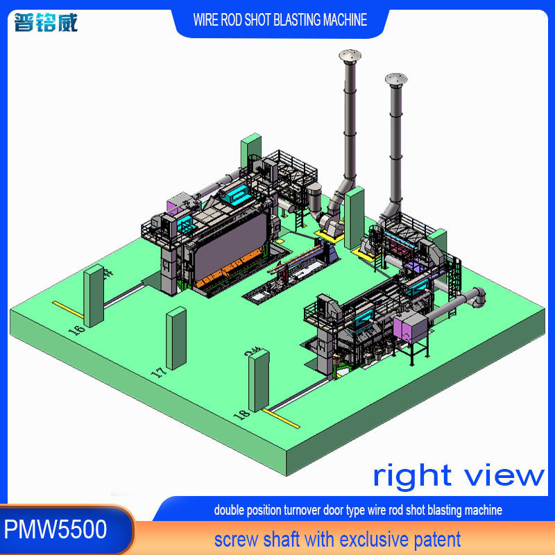 Máquina de reventado de alambre a prueba de óxido y corrosión con mandril de 5500 mm