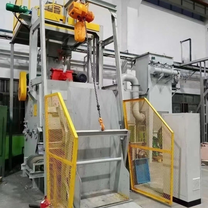 Máquina para limpiar arena y eliminar óxido con velocidad de rotación de 1 tonelada